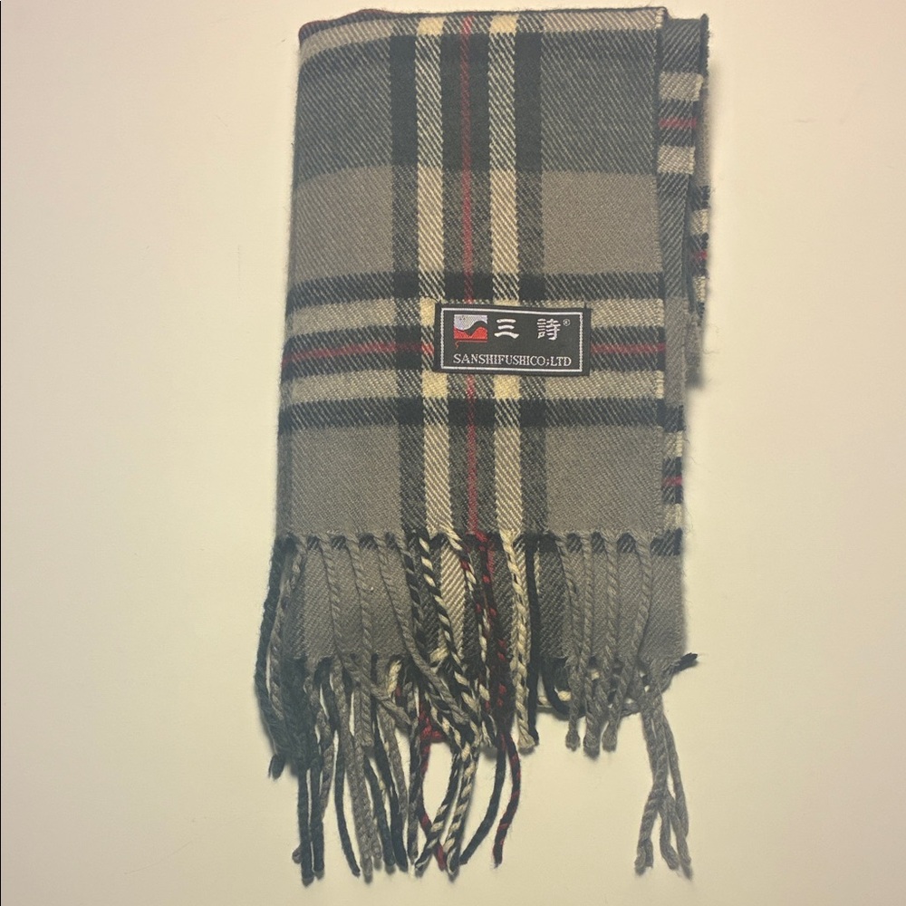 Men’s Plaid Scarf - Brown and Black